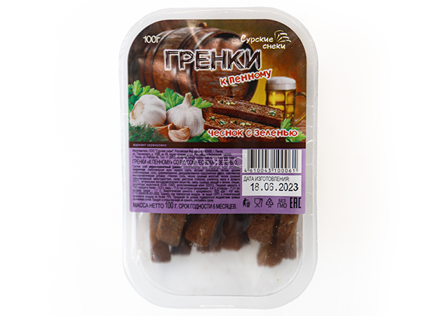 Сурские гренки Чеснок с зеленью (100 гр) в Первоуральске