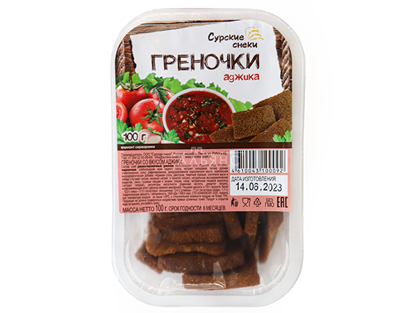Сурские гренки с Аджикой (100 гр) в Первоуральске