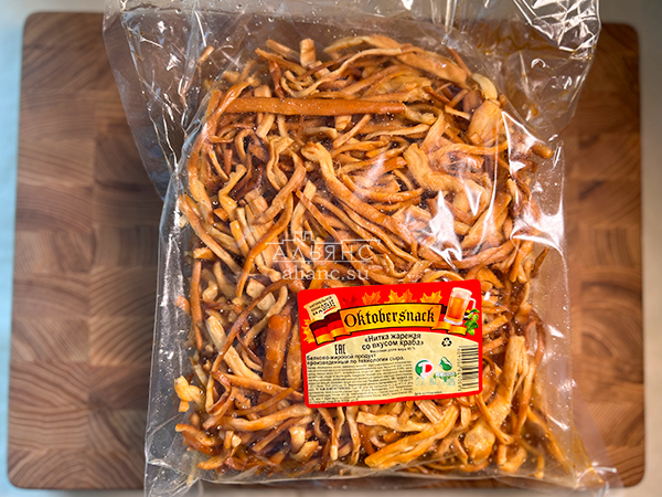 Нитка ЖАРЕНАЯ "Краб" Oktobtersnak 1 кг (сырный продукт) в Первоуральске