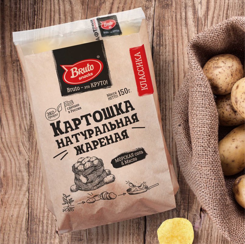 Картофель «Бруто» с солью 130 гр. в Первоуральске