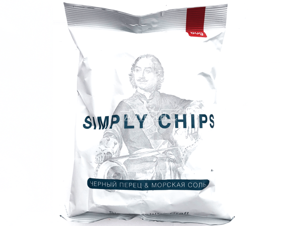 Картофельные чипсы "Simple chips" Морская соль и черный перец 80 гр. в Первоуральске